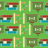 Math chalkboard and abacus set. vector