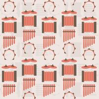 Folk instruments background. vector