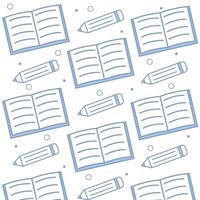 Notebook and pencil sketch pattern. vector