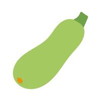 A green vegetable with a yellow spot on it. The vegetable is a squash vector