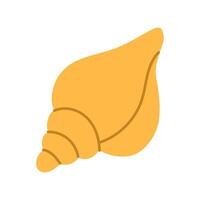 A yellow shell with a pointed top. The shell is drawn in a cartoon style vector