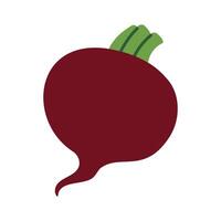A red vegetable with a green stem and a green top vector