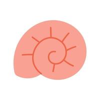 A pink shell with a spiral design vector