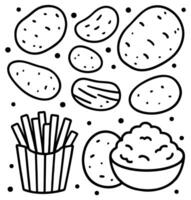 Illustration of Potatoes Isolated on White Background vector