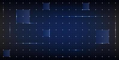 Abstract pattern of blue squares and lines creates a modern digital background suitable for technology presentations. vector