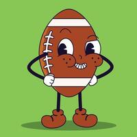 Pixel art of a football ball animated with hands and legs vector