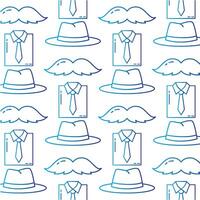 Shirt hat and mustache mix. vector
