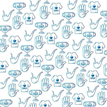 papá artículos dispersado modelo. vector