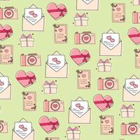 Envelope camera and gifts. vector