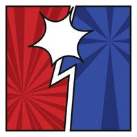 Comic frame with speech bubble. vector