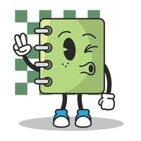 Notebook cartoon smile. vector