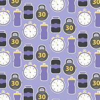 Workout tools pattern flat. vector