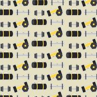 Dumbbells and bags pattern. vector
