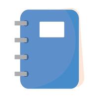 Blue spiral notebook. vector