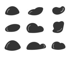 Set icon stone with blank background vector