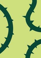 Design template root thorn green vector