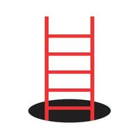Illustration ladder hole unique design vector