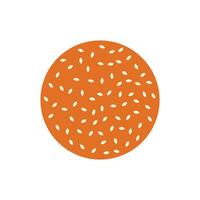 Illustration bun burger with view from top vector