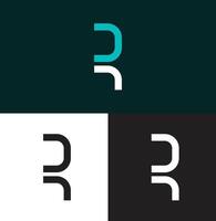 Logo letter R minimalist unique design vector