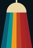 Illustration art lamp retro abstract vector
