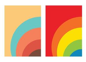Design template rainbow colorful wave vector