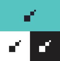 Logo square pixel unique design vector