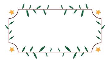 Design template frame with leaf vector