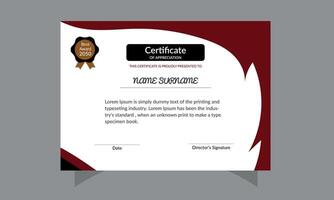 A creative modern certificate for appreciation design layout template. vector