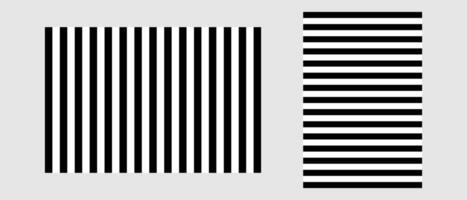 Simple Black and White Striped Pattern Design. Vertical and Horizontal Stripes. vector