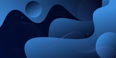 Abstract colorful dark blue wave background. Minimal dynamic blue background line wave fluid pattern. Eps10 vector