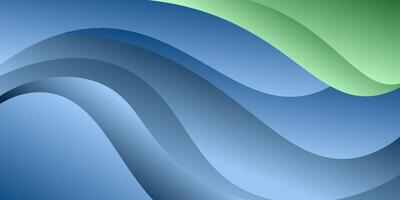 Abstract colorful blue and green wave fluid 3D background. Simple and trendy fluid shape pattern background. Eps10 vector