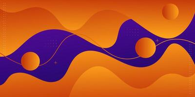 Abstract 3D background with blue and orange realistic wave pattern. Fluid background design. Eps10 vector