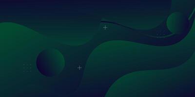 Abstract wave background with dark green color combination. Liquid fluid pattern design. Trendy shape design. Eps10 vector