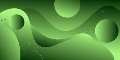 Modern abstract colorful green gradient wave liquid geometric background with liquid style gradient color. Suitable for banner, flyer, etc. Eps10 vector