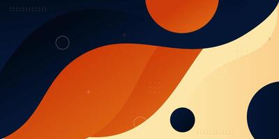Colorful geometric business banner design. Creative banner design with wave and circle shape as template. Simple design on horizontal banner. vector