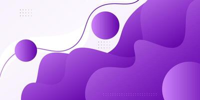 Purple geometric business banner design. Creative banner design with wave and line shape as template. Eps10 vector