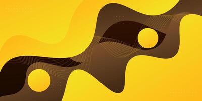 Abstract colorful wave yellow gradient background. Simple and elegant banner background. Wave pattern background. Eps10 vector