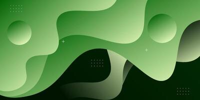 Modern abstract green gradient wave liquid geometric background with liquid style gradient color. Suitable for banner, flyer, etc. Eps10 vector