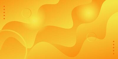 Abstract colorful wave orange 3D background. Liquid light and wave shape pattern design. vector