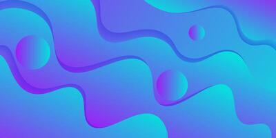 Abstract gradient wave background in bright blue with simple shadow. Elegant concept. Eps10 vector