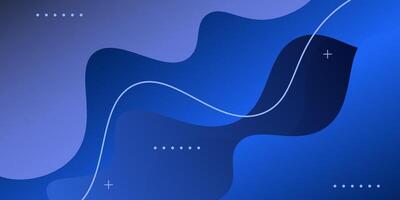 Abstract blue geometric wave gradient background with 3D look and simple pattern. eps10 vector