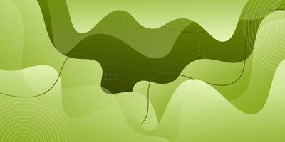 Abstract bright green banner background with 3D wave shape pattern design. Creative banner for promotion. Smart design. Eps10 vector