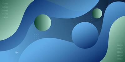 Abstract colorful blue and green 3D wave background. Bright colored fluid pattern. Eps10 vector
