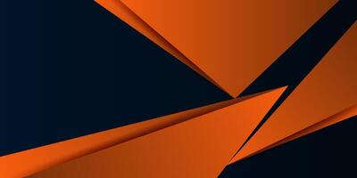 Abstract orange triangle overlapping pattern on dark background. Simple banner background. Eps10 vector