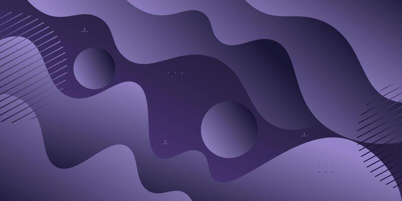 Modern abstract colorful purple gradient wave liquid geometric background with liquid style gradient color. Suitable for banner, flyer, etc.