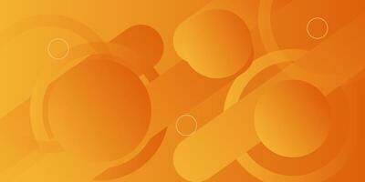 Abstract dynamic orange gradient illustration background with simple shadow pattern in rectangle and circle shape with 3D look. Futuristic and luxury design. Eps10 vector