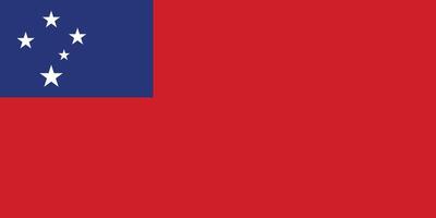 Illustration of the Flag of Samoa. Official Flag of Samoa. vector