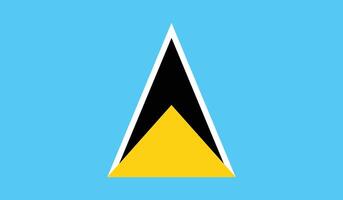 The Flag of Saint Lucia A Detailed Image of the Saint Lucia National Flag. vector