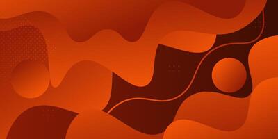 Modern wavy orange textured background design in 3D style with orange color and dynamic lines. EPS10 vector