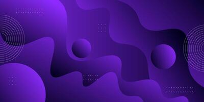 Abstract minimalist dark purple 3D background with wavy paper cut pattern. eps10 vector